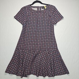 Banana Republic Petite Floral Patterned Navy Dress Size 4‎